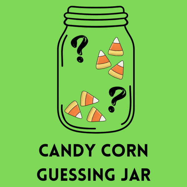 candy corn guessing jar