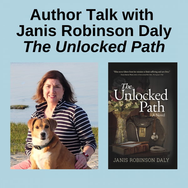photo of Janis Daly and cover of unlocked path
