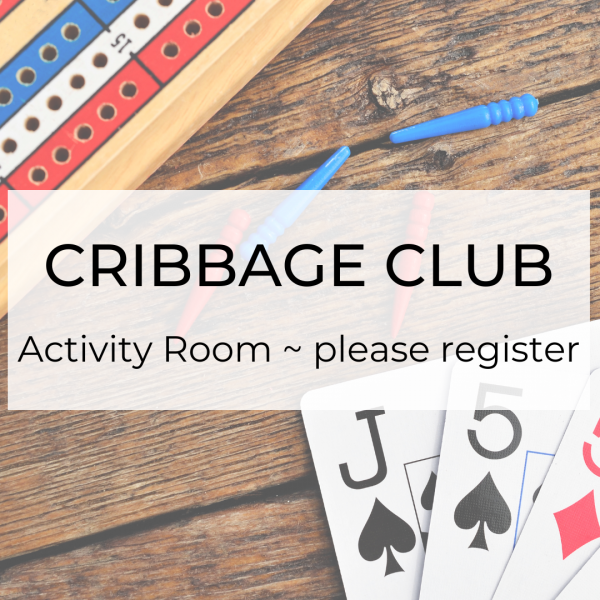 cribbage board and cards