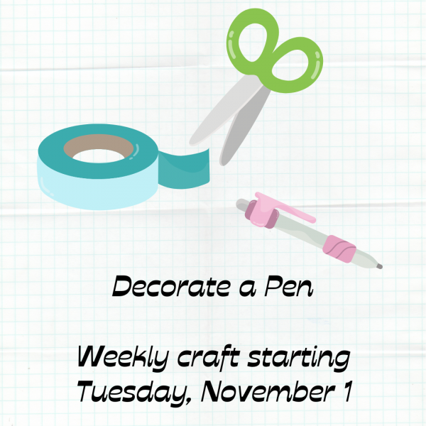 decorate a pen weekly craft starting 11/1