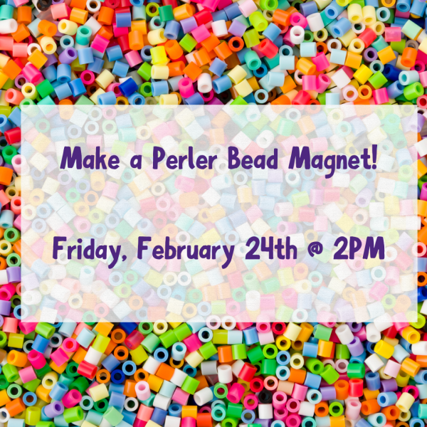 Perler Bead Magnet Friday 2/24 at 2PM